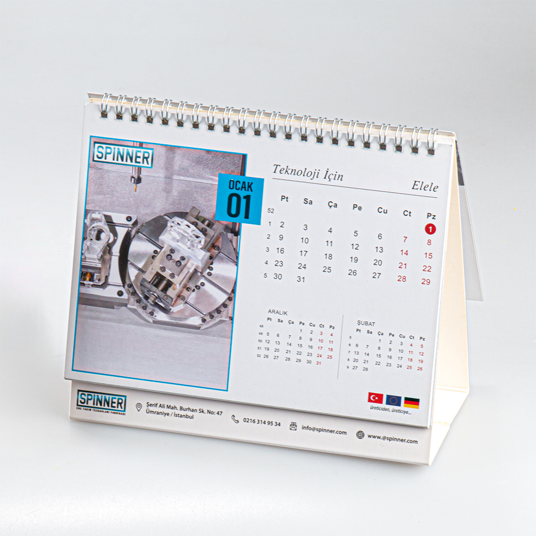 AMT-06 - 200 Gr. Kuşe Yapraklı Masa Takvimi