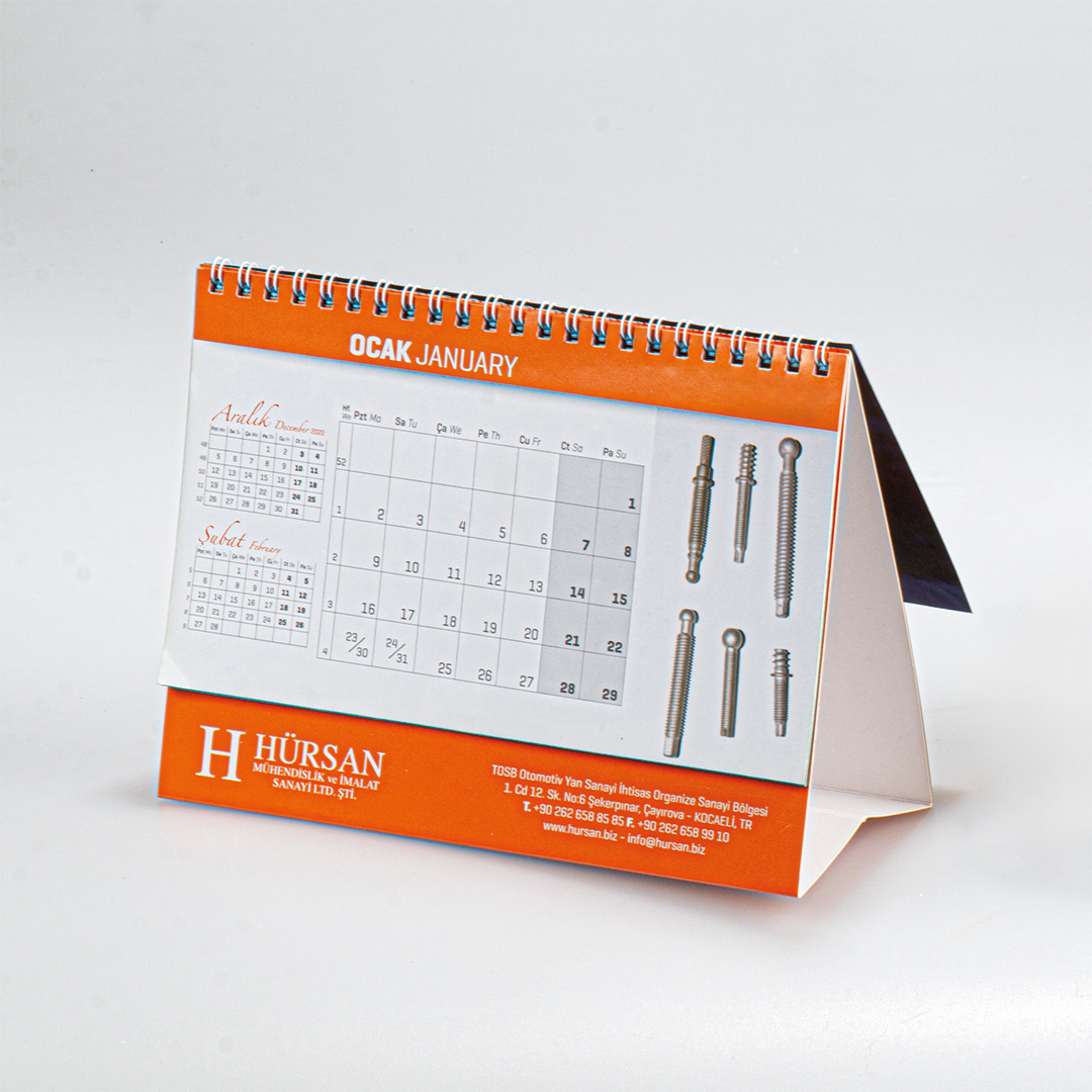 AMT-06 - 170 Gr. Kuşe Yapraklı Masa Takvimi