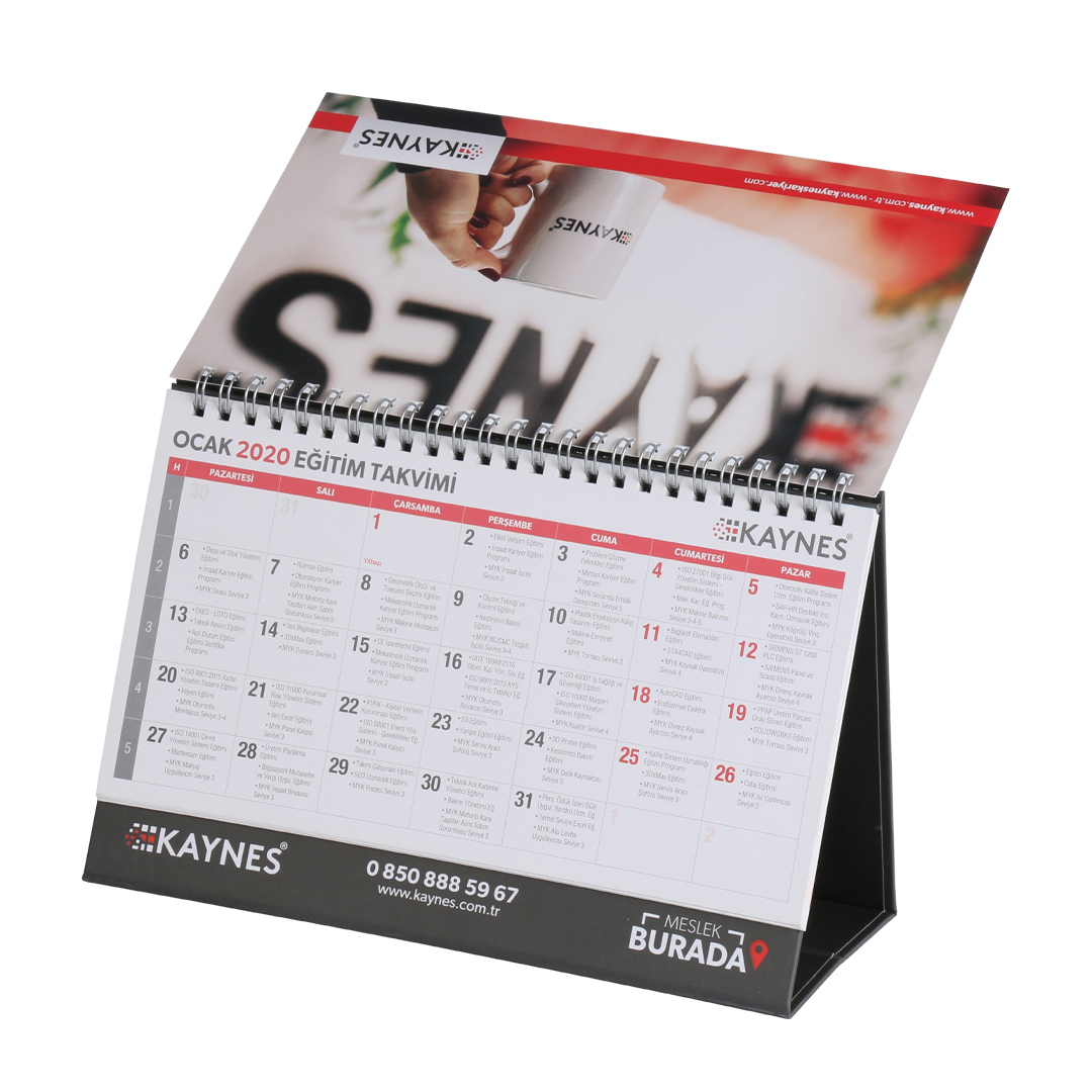 AMT-08 - 200 Gr. Kuşe Yapraklı Masa Takvimi