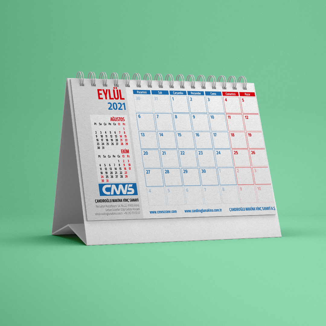 AMT-06 170 Gr. Kuşe Yapraklı Masa Takvimi 