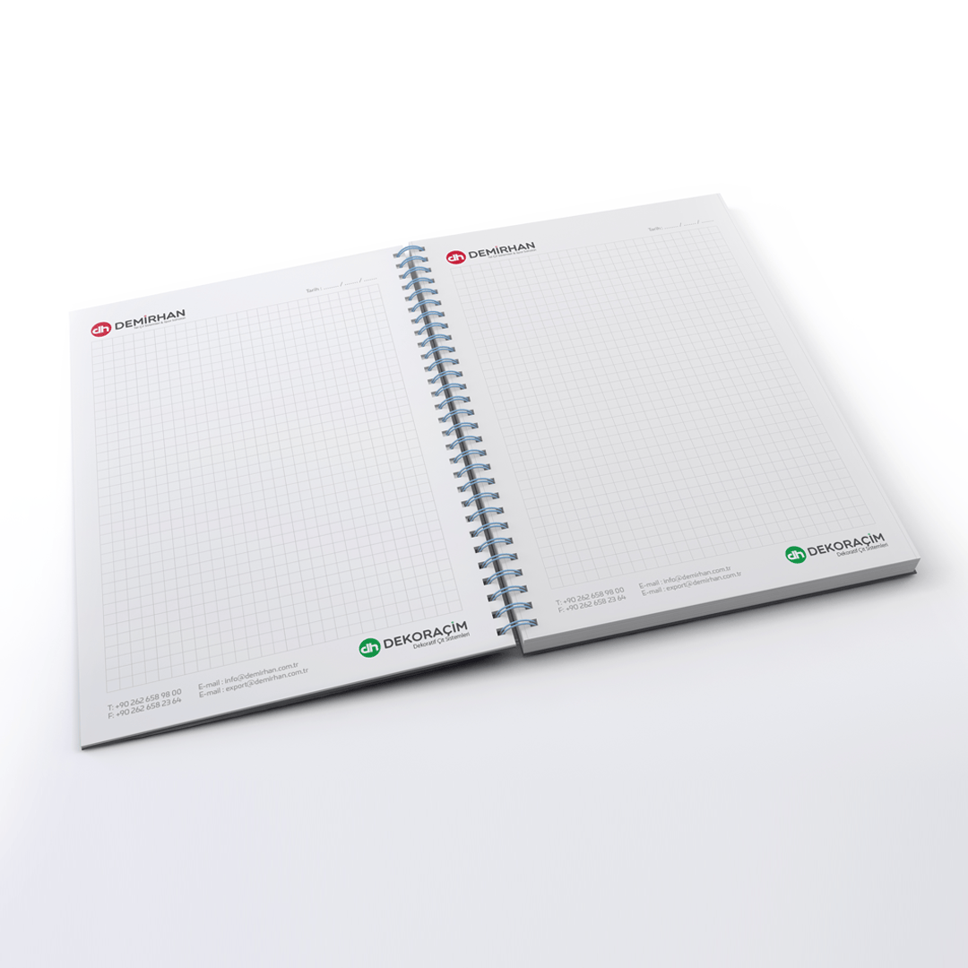 DFT- 02 Sıvama Kapak Spiralli Defter 50'li	