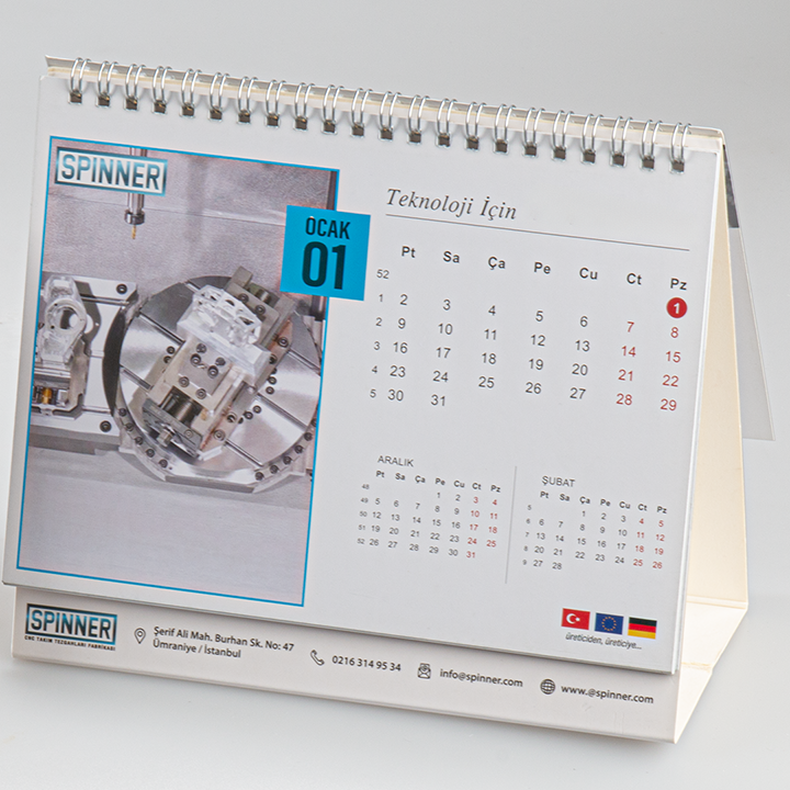 AMT-07 300 Gr. Kuşe Yapraklı Masa Takvimi