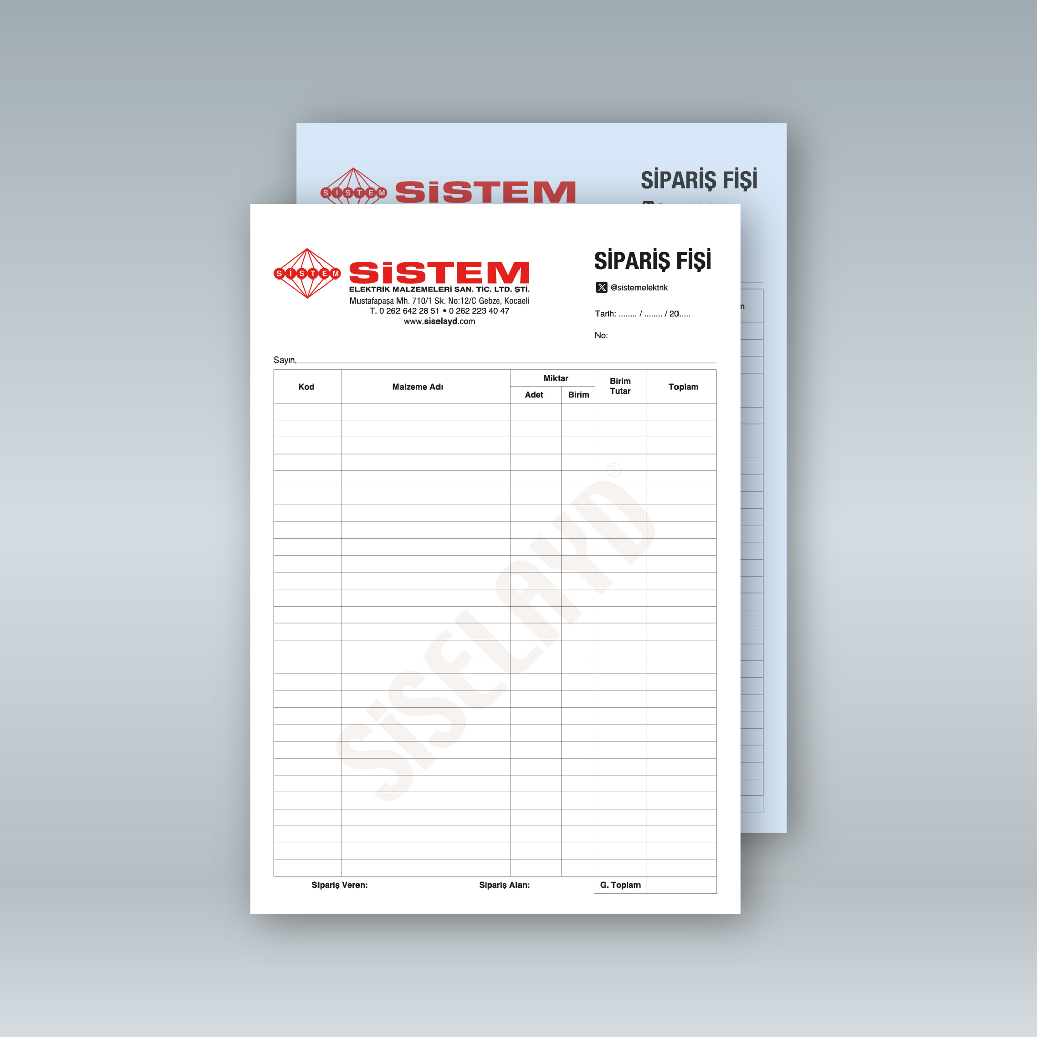 Ciltli - 2 Nüsha Zımbalı